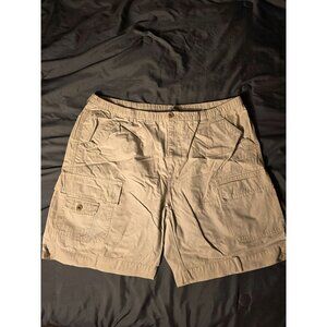 Boston Traders Tan Elastic waist Cargo Shorts Mens Big & Tall Size XXL